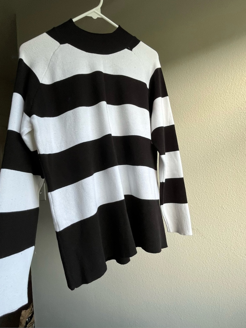 Anthropologie Black & White Wide-Stripe Knit Pullover